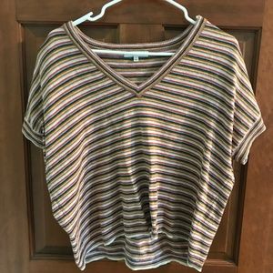 Madewell Striped V Neck